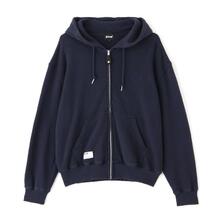 Schott LEATHER ELBOW PATCH ZIP HOODED SWEAT 7825131003画像
