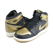 NIKE AIR JORDAN 1 RETRO HIGH OG GS blk/metallic gold-sail FD1437-071画像