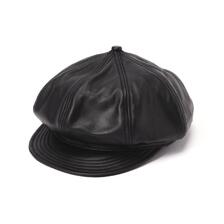 Schott LEATHER NEWSBOY CAP 7825974006画像