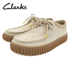 Clarks Torhill Lo Ecru Suede 26180906画像