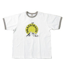 BARNS リンガーネック 半袖 プリント Tシャツ GRAPEFRUITE BR-25169画像