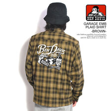 BEN DAVIS GARAGE EMB PLAID SHIRT T-25380050画像