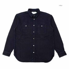 MOMOTARO JEANS Triple Stitch L/S Dobby Shirt Indigo MXLS1036画像