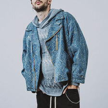 NO ID. JQデニムBIGライダースJKT 856006-953B画像