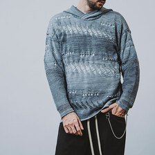 NO ID. BLACK シアーニットBIGパーカ メ 456010-962K画像