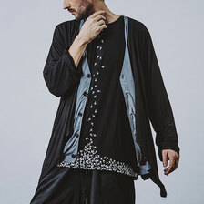 NO ID. BLACK レイヤードドレープカーディガン 456006-963T画像