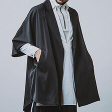 NO ID. BLACK バックタックダブルブレストポンチョ 456006-960C画像