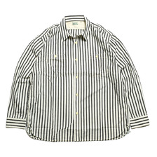 BURGUS PLUS Stripe Chambray Work Shirt Wide Silhouette HBP-300CHWD画像