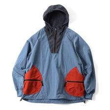 gym master リップストップナイロンドロップポケットアノラックパーカー G433741画像