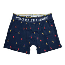 POLO RALPH LAUREN RM3-X102 BOXER BRIEF NAVYxYELLOW画像