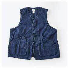 POST OVERALLS #3503-8DI DEE Vest 2 : 8oz. Denim indigo deep wash画像