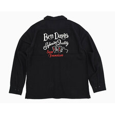 BEN DAVIS Four Aces Open Collar L/S Shirt T-2538005画像