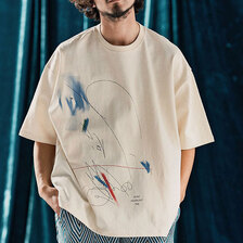 ANGENEHM Printed T-shirt -handwriting esque- AG04-020SCF画像