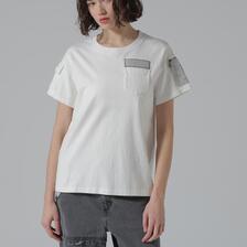 AVIREX 50th Anniversary LEATHER PATCHED FATIGUE T-SHIRT/ 7835135606画像