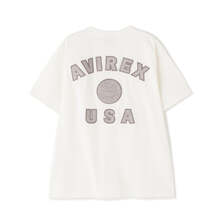 AVIREX 50th Anniversary LEATHER PATCHED VARSITY T-SHIRT 7835134013画像