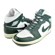 NIKE WMNS AIR JORDAN 1 MID wht/oxidized green-sail BQ6472-133画像