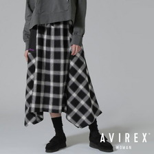AVIREX WAFFLE OMBRE CHECK IRREGULAR SKIRT 7835116604画像