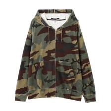 AVIREX PILE CAMO ZIP UP HOODIE 7835131009画像