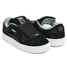 PUMA SUEDE XL HELLO KITTY PUMA BLACK - LIGHT MOSS 402381-01画像