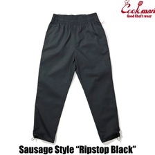 COOKMAN Chef Pants Sausage Style Ripstop Black 231-51807画像