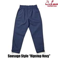 COOKMAN Chef Pants Sausage Style Ripstop Navy 231-51808画像