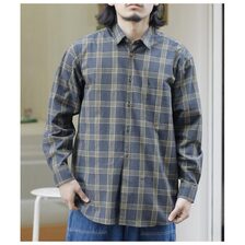INTERIM COTTON FLANNEL CHECK L/S REGULAR COLLAR SHIRT IT25S191画像