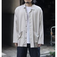 INTERIM HYPER BIG RAYON LINEN SHIRTS JACKET IT25S011画像