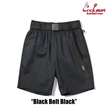 COOKMAN Chef Pants Short Black Belt Black 231-51915画像