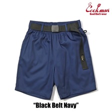 COOKMAN Chef Pants Short Black Belt Navy 231-51917画像