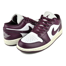 NIKE WMNS AIR JORDAN 1 LOW wht/bordeaux-sail DC0774-161画像