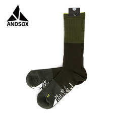 ANDSOX SUPPORT PILE CREW OLIVE画像