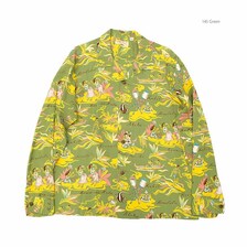 SUN SURF L/S RAYON HAWAIIAN SHIRT - HAWAIIAN HULA - SS29401画像