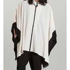NO ID. BLACK ドローストリングスハイカラーポンチョ 456006-219T画像