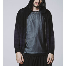 NO ID. BLACK チェンジングシアーニットZIPパーカ 456010-218K画像