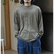 INTERIM EXTRA FINE MERINO WOOL JERSEYL L/S TEE IT25S149画像