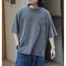 INTERIM HYPER BIG VINTAGE FADE BLACK POCKET T-SHIRT IT25S167画像