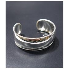 INTERIM TAXCO SILVER ROUND TRIM BANGLE IT25S349画像
