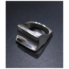 INTERIM TAXCO SILVER FLAT DIMPLE RING IT25S389画像