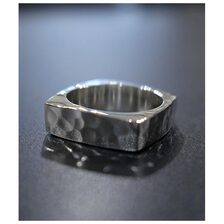 INTERIM TAXCO SILVER FLAT BUMPY RING IT25S397画像