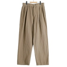 ATON COTTON LINEN VOILE TWO TUCKED EASY PANTS PRAGGM0301画像