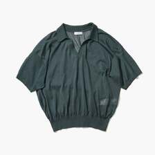 ATON COMPACT COTTON SKIPPER POLO SWEATER KRAGGM0304画像