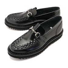 GEORGE COX RIPPLE INTERLACE LOAFER BLACK 02-003-R-040画像