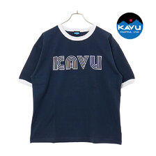 KAVU Twist Logo Ringer Tee 19822228画像