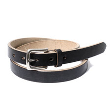 INTERIM 25mm TIGHT BLACK OAK BARK LEATHER BELT IT25S269画像