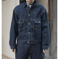 INTERIM HYPER BIG "2ND" SHUTTLE DENIM SIDE PANEL JACKET IT25S013HB画像