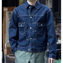 INTERIM "2ND" SHUTTLE DENIM SIDE PANEL JACKET IT25S013画像