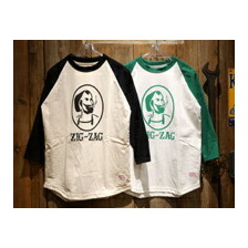 Cushman 7oz. 3/4 SLEEVE BASEBALL TEE ZIG-ZAG 26852画像