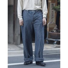TENDER Co. TYPE 156 SPLIT BACK JEANS INDIGO BIRDSEYE RINSED画像