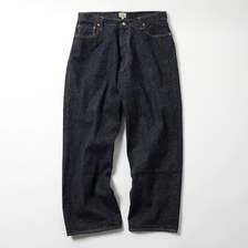 GOLD RECYCLED WASTE SUVIN COTTON YARN 11.5oz. DENIM 5POCKET WIDE PANTS (ZIPPER FLY) GL42505A画像
