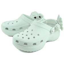 crocs CLASSIC PLATFORM BOUQUET CLOG MOON LIGHT 211292-1NK画像